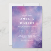 Watercolor Celestial Hochzeit Einladung (Vorderseite)