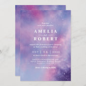 Watercolor Celestial Hochzeit Einladung (Vorne/Hinten)