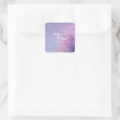 Watercolor Celestial Wedding Square Sticker (Tasche)