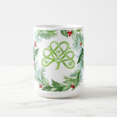 Watercolor Celtic Christmas Wreath Kaffeetasse (Mittel)