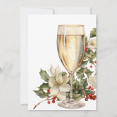 Watercolor Champagne New Year's Eve Party Einladung (Rückseite)