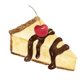 Watercolor Cheesecake Elegante Einladung