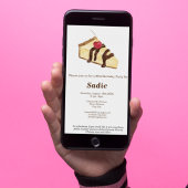 Watercolor Cheesecake Elegante Einladung