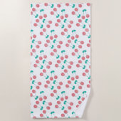 Watercolor Cherries Pattern Strandtuch (Vorderseite)