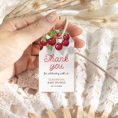 Watercolor Cherry Baby Dusche Vielen Dank Geschenkanhänger