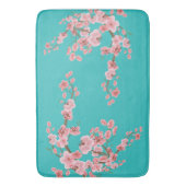 Watercolor Cherry Blossom Badematte (Vorderseite Vertikal)