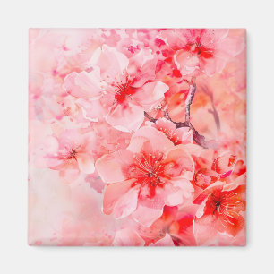 Watercolor Cherry Blossom Bliss Magnet