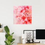 Watercolor Cherry Blossom Bliss Poster (Heimbüro)