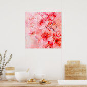 Watercolor Cherry Blossom Bliss Poster (Küche)