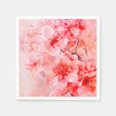 Watercolor Cherry Blossom Bliss Serviette (Vorderseite)