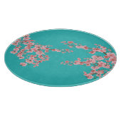 Watercolor Cherry Blossom Cutting Board Schneidebrett (Ecke)