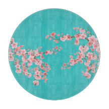 Watercolor Cherry Blossom Cutting Board