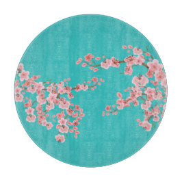 Watercolor Cherry Blossom Cutting Board Schneidebrett