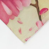 "Watercolor Cherry Blossom Floral Pattern" Fleecedecke (Ecke)