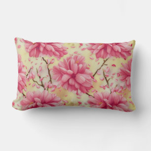 "Watercolor Cherry Blossom Floral Pattern" Lendenkissen