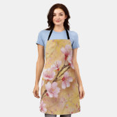 "Watercolor Cherry Blossom Floral Pattern" Schürze (Getragen)