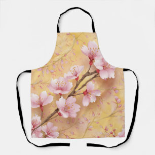 "Watercolor Cherry Blossom Floral Pattern" Schürze