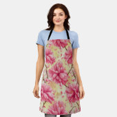 "Watercolor Cherry Blossom Floral Pattern" Schürze (Getragen)