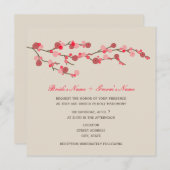 Watercolor Cherry Blossom Hochzeit Einladung (Vorne/Hinten)