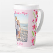 Watercolor Cherry Blossom NONNA Photo PERSONALIZE Milchtasse (Rechte Ecke)