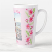 Watercolor Cherry Blossom NONNA Photo PERSONALIZE Milchtasse (Rechts)