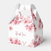 Watercolor Cherry Blossom Pink White Wedding Geschenkschachtel (Rückseite)