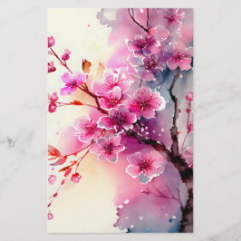 Watercolor Cherry Blossom Seifenspulpapier