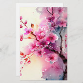 Watercolor Cherry Blossom Seifenspulpapier (Vorne/Hinten)