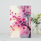 Watercolor Cherry Blossom Seifenspulpapier (Stehend Vorderseite)