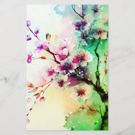 Watercolor Cherry Blossom Seifenspulpapier