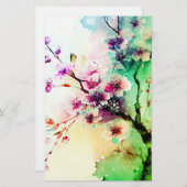 Watercolor Cherry Blossom Seifenspulpapier (Vorne/Hinten)