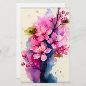 Watercolor Cherry Blossom Seifenspulpapier (Vorne/Hinten)
