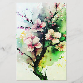 Watercolor Cherry Blossom Seifenspulpapier