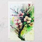 Watercolor Cherry Blossom Seifenspulpapier (Vorne/Hinten)