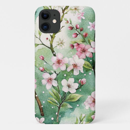 Watercolor Cherry Blossoms Case-Mate iPhone Hülle (Rückseite)