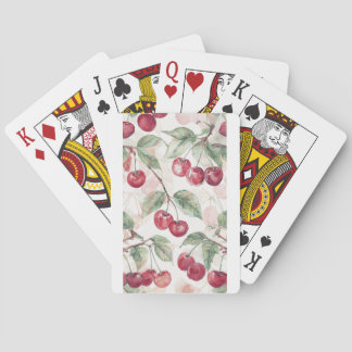 Watercolor Cherry Pattern – Botanical Fruit Art Spielkarten