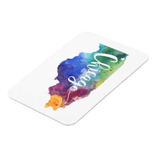 Watercolor Chicago Magnet (Linke Seite)