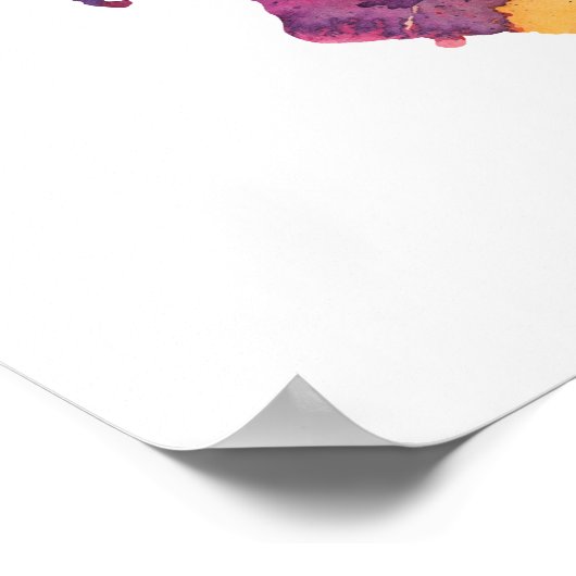 Watercolor Chicago Poster (Ecke)