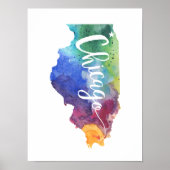 Watercolor Chicago Poster (Vorne)