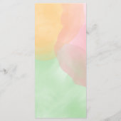 Watercolor Chick And Pastel Wreath Easter Brunch Menükarte (Rückseite)