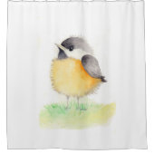 Watercolor Chickadee Duschvorhang (Vorderseite)