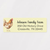 Watercolor Chicken Custom Labels Etiketten (Design 1)
