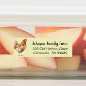 Watercolor Chicken Custom Labels Etiketten (Befestigt)