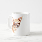 Watercolor Chihuahua Kaffeetasse (Vorderseite Links)