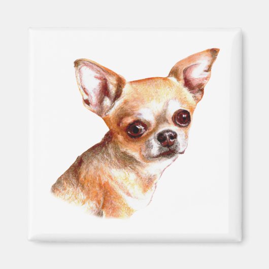 Watercolor Chihuahua Magnet (Vorne)