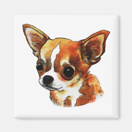 Watercolor Chihuahua Magnet (Vorne)