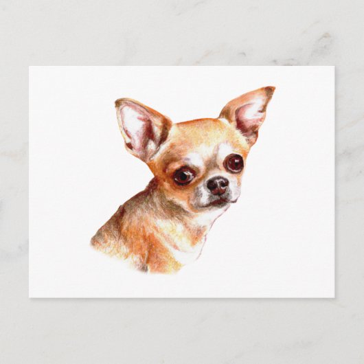 Watercolor Chihuahua Postkarte (Vorderseite)
