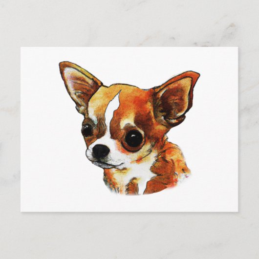 Watercolor Chihuahua Postkarte (Vorderseite)