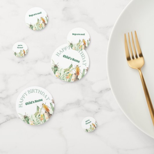 Watercolor Child's Bug Insect Birthday Konfetti (Gruppe)