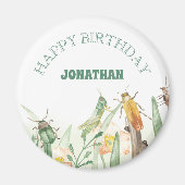Watercolor Child's Bug Insect Birthday Magnet (Vorne)